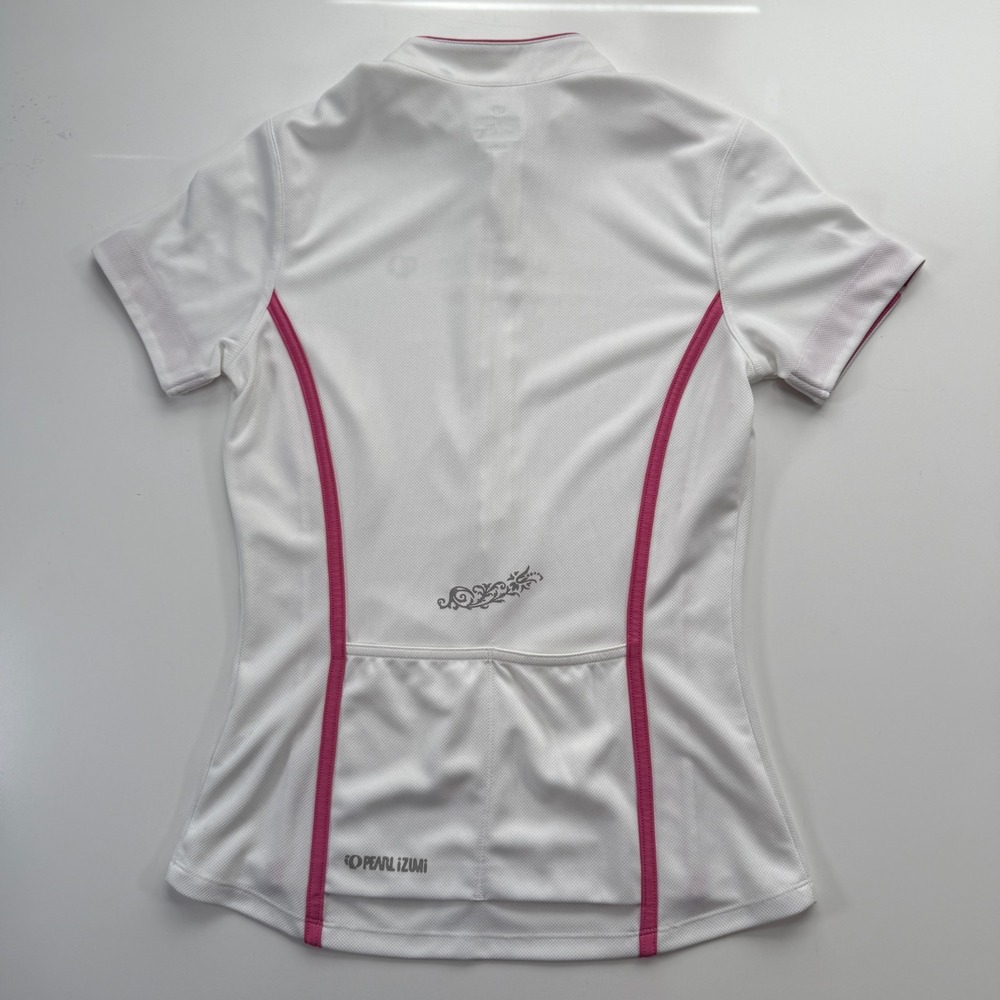 PEARL IZUMI Select 1/2 Zip Short‎ Sleeve Cycling Jersey Womens Medium White - Picture 8 of 14